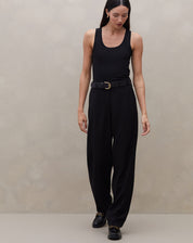 Regata Basic Viscose Lisa - Preto