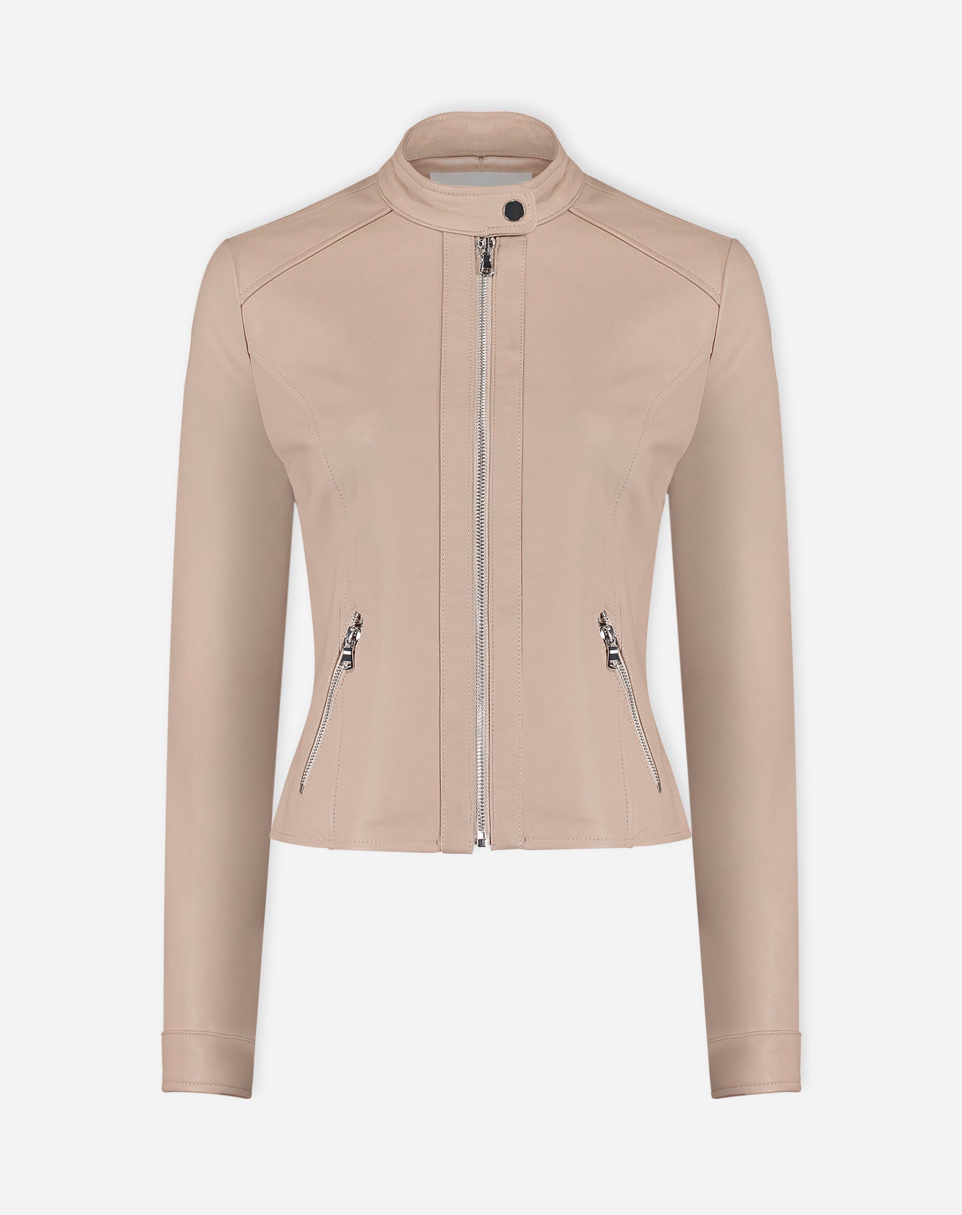 Jaqueta Couro Pelica Deluxe - Rosa Claro
