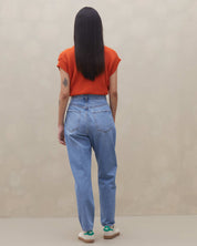 Calça Mom Jeans - Azul Claro