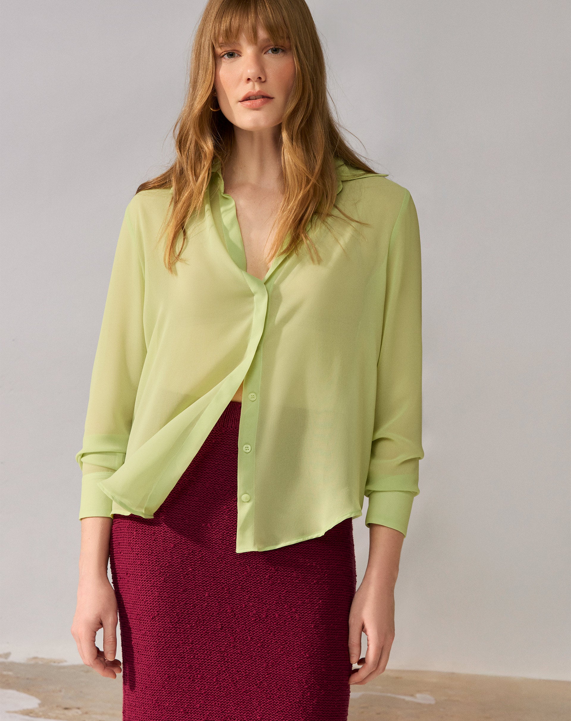 SAIA LONGA TRICOT - VERMELHO