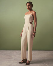 Macacão Corset de Linho - Areia