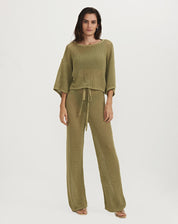 Triya Calça Nicole Tricot - Verde