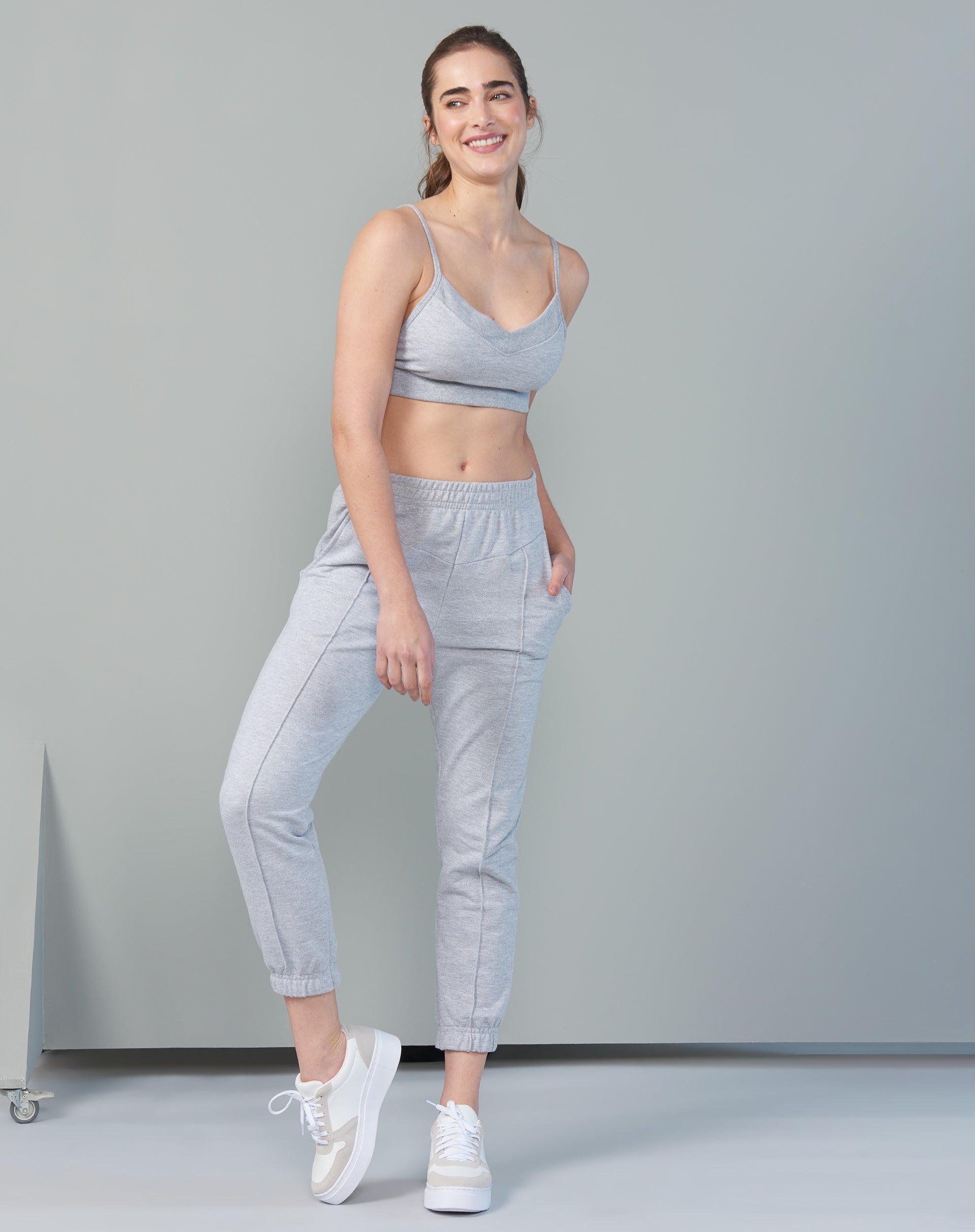 Calça Jogger Moletom - Mescla