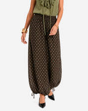 Calça Aladim de Chiffon - Verde Escuro