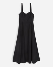Vestido Alfaiataria com Pregas - Preto