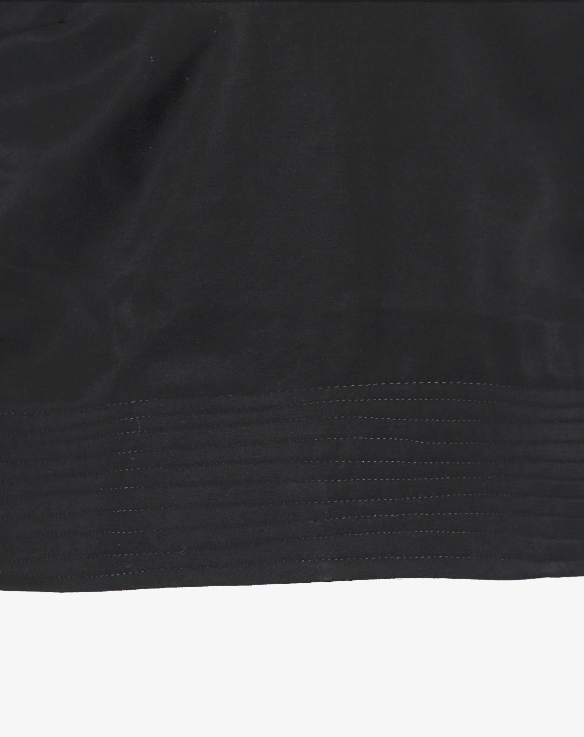 Top Cropped Alfaiataria Decote Redondo - Preto