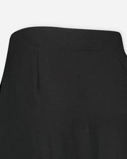 SAIA MIDI COM FENDA FRONTAL ALFAIATARIA - PRETO