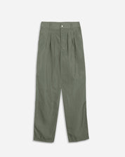 Calça Reta de Pregas Alfaiataria - Verde Militar