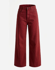 Calça Wide Leg Sarja - Vinho