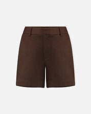 Shorts Cintura Média - Marrom