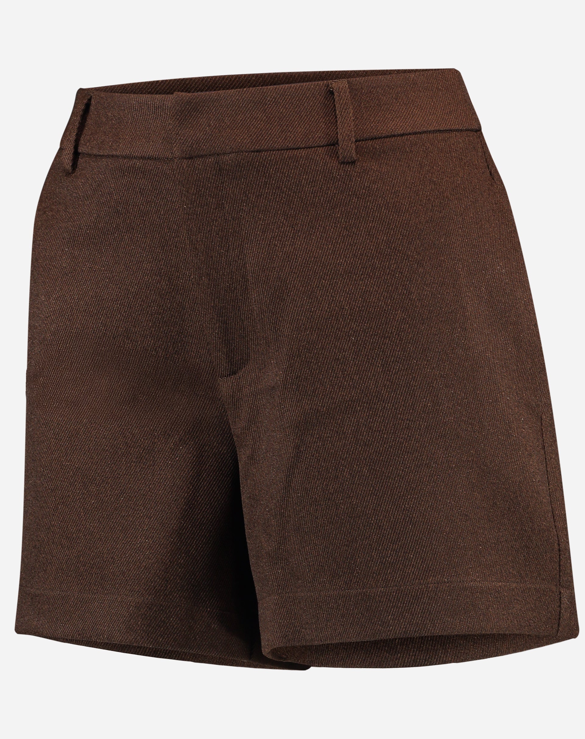 Shorts Cintura Média - Marrom