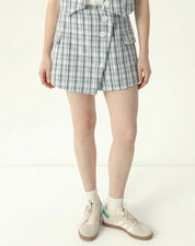 SHORTS FRENTE TRANSPASSADA DE ALFAIATARIA - AZUL