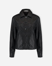 Jaqueta Quadrada Cobra Pu - Preto