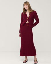 CARDIGAN TRICOT COM BOTÕES - VERMELHO