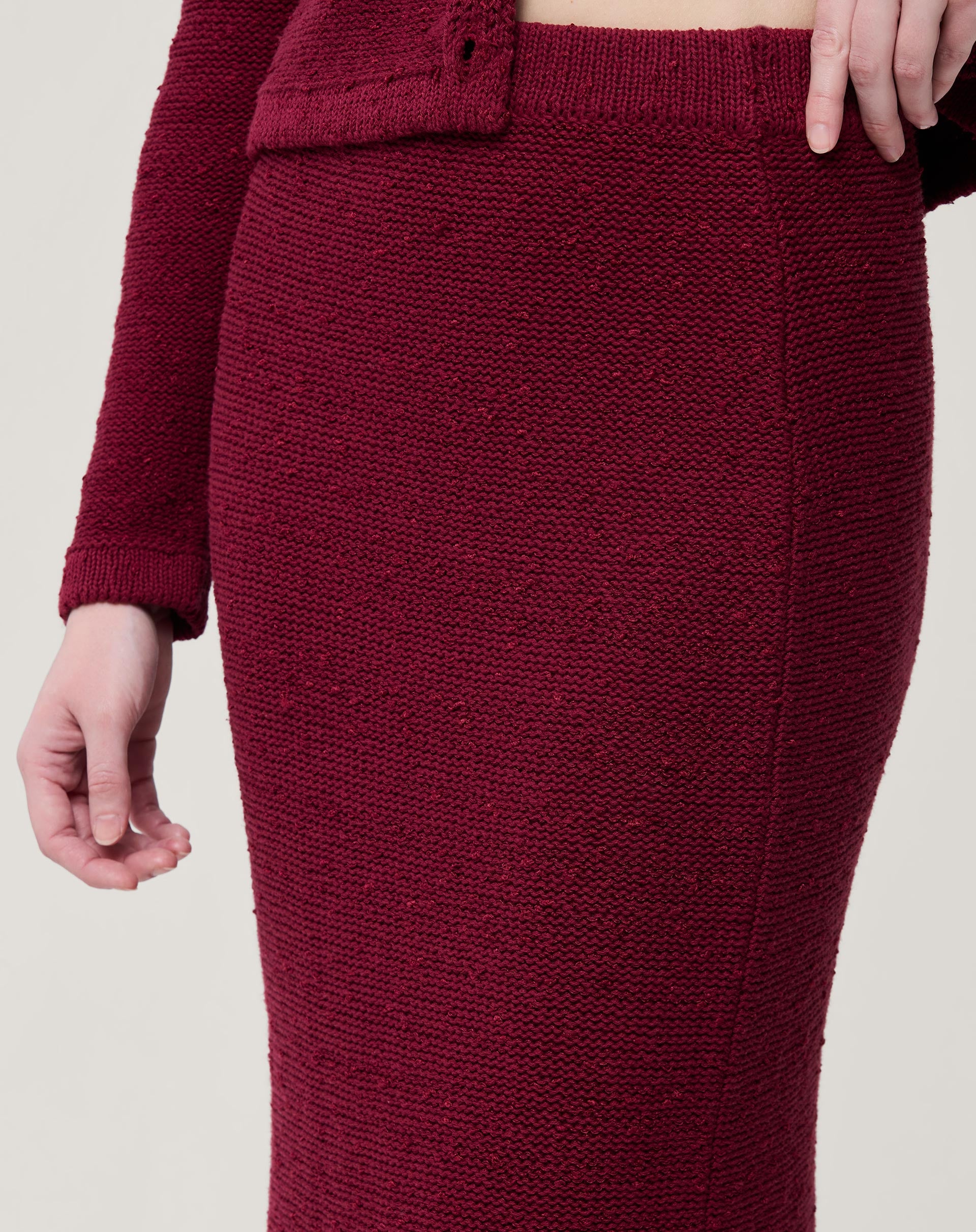 SAIA LONGA TRICOT - VERMELHO