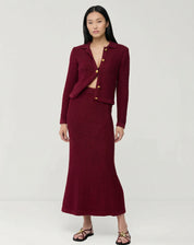 Saia Longa Tricot - Vermelho