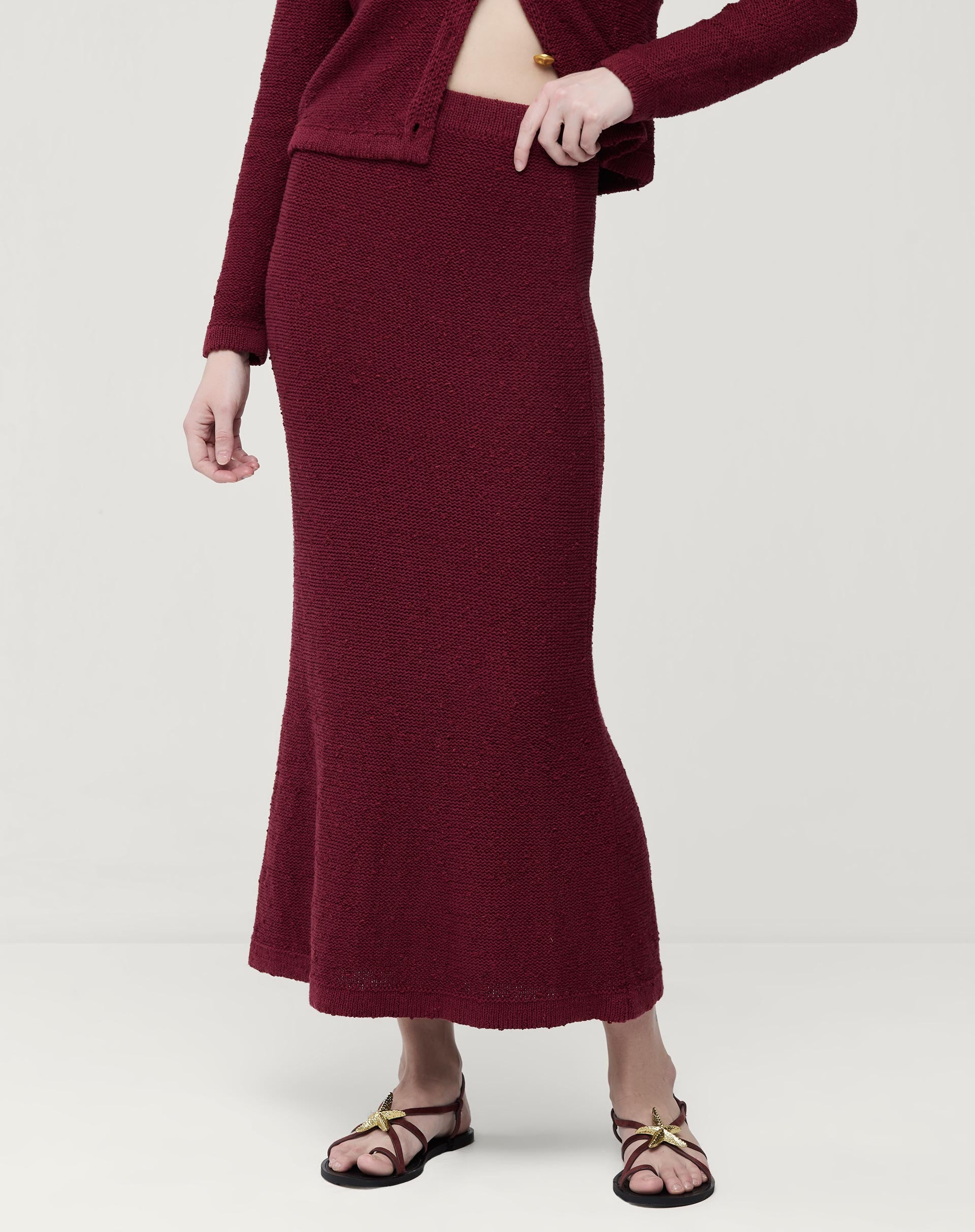 Saia Longa Tricot - Vermelho