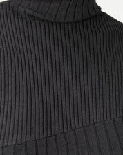 Vestido Midi Tricot Rib - Cinza Mescla Escuro