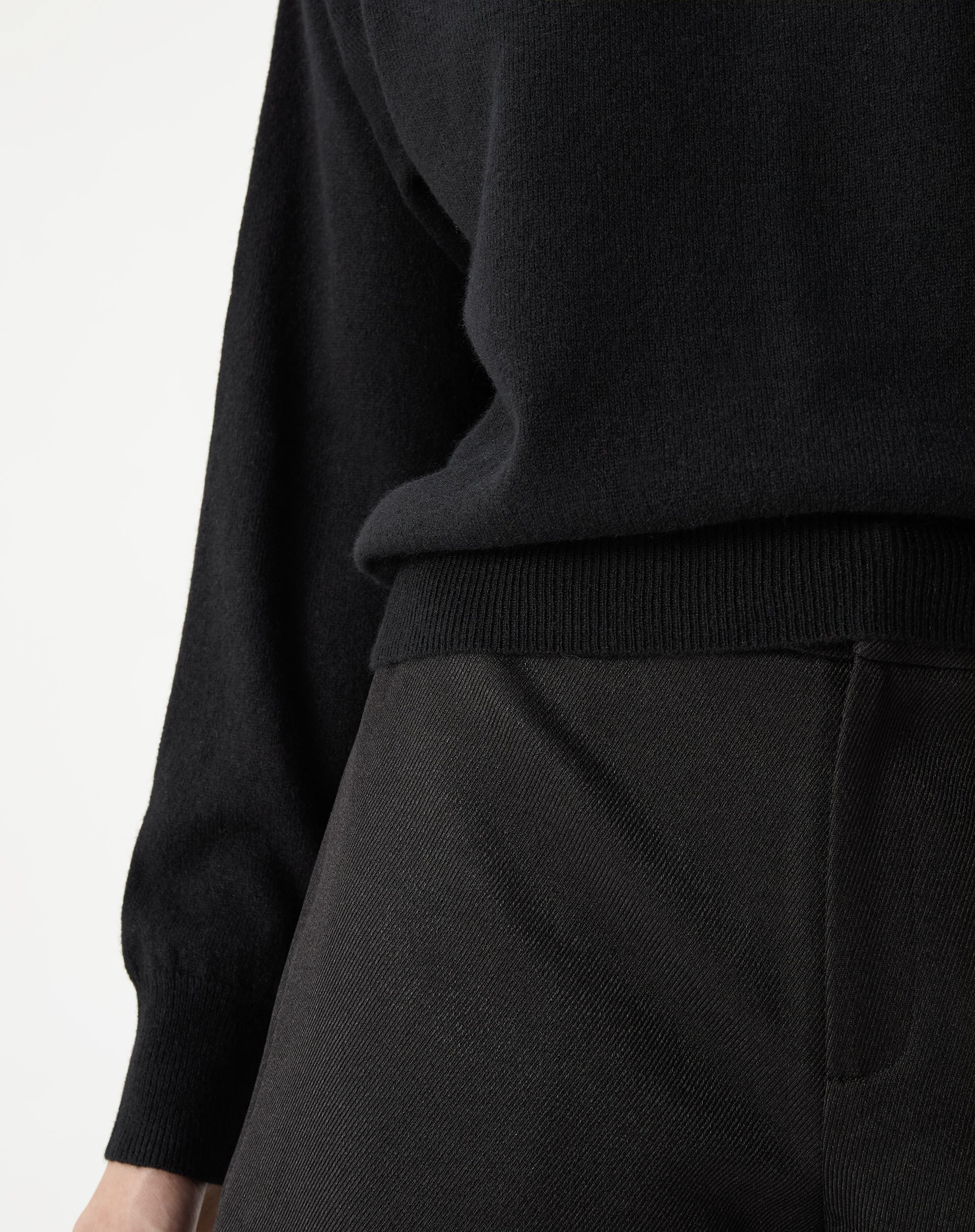 Suéter Cashmere Deluxe Gola Careca - Preto