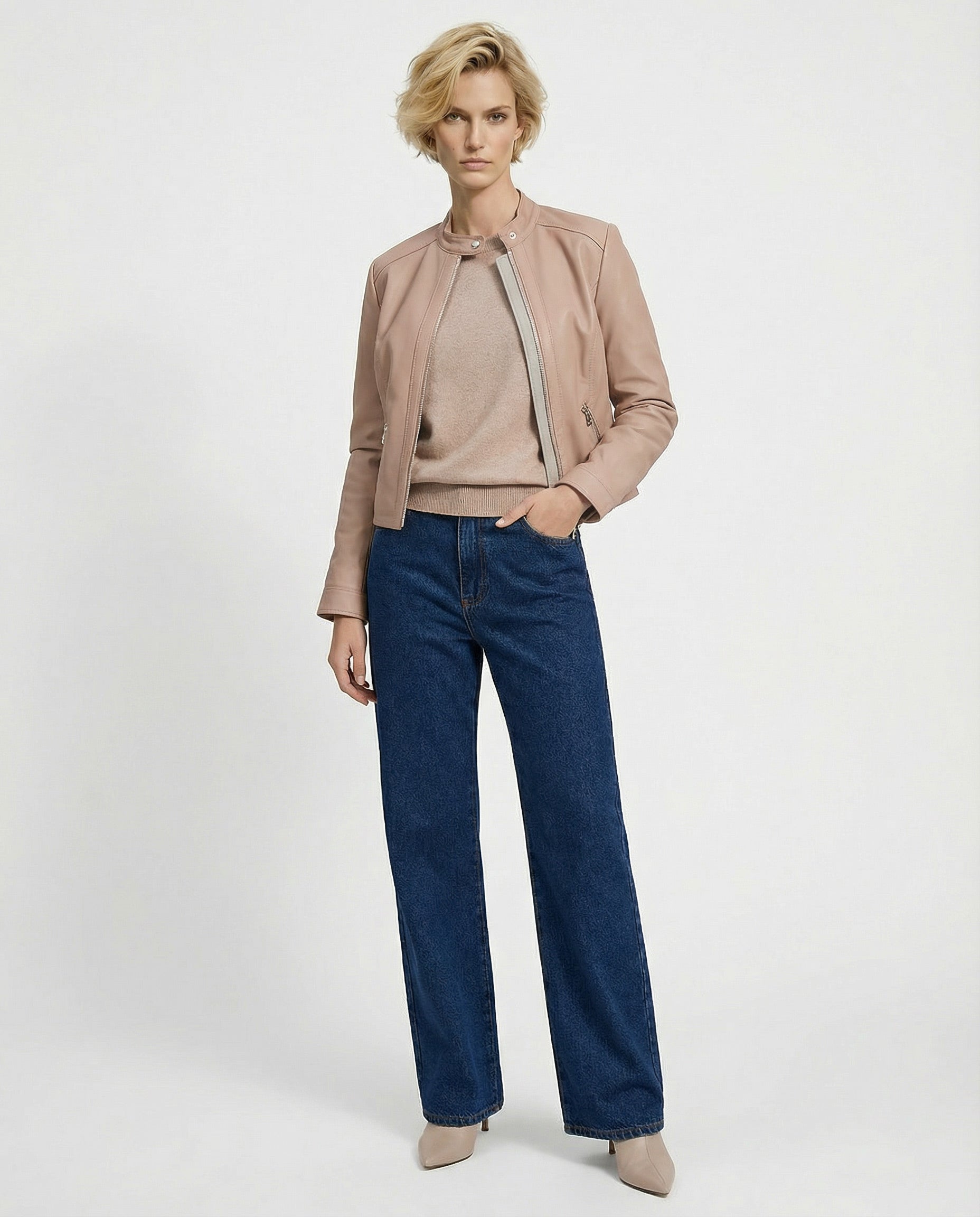 Suéter Cashmere Deluxe Gola Careca - Caqui