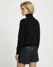 Suéter Cashmere Deluxe Gola Alta  - PRETO