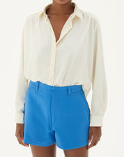 CAMISA MANGA LONGA BARRA RETA - OFF-WHITE