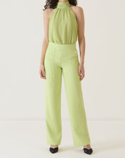 BLUSA FRENTE ÚNICA COM TRANSPARÊNCIA - VERDE