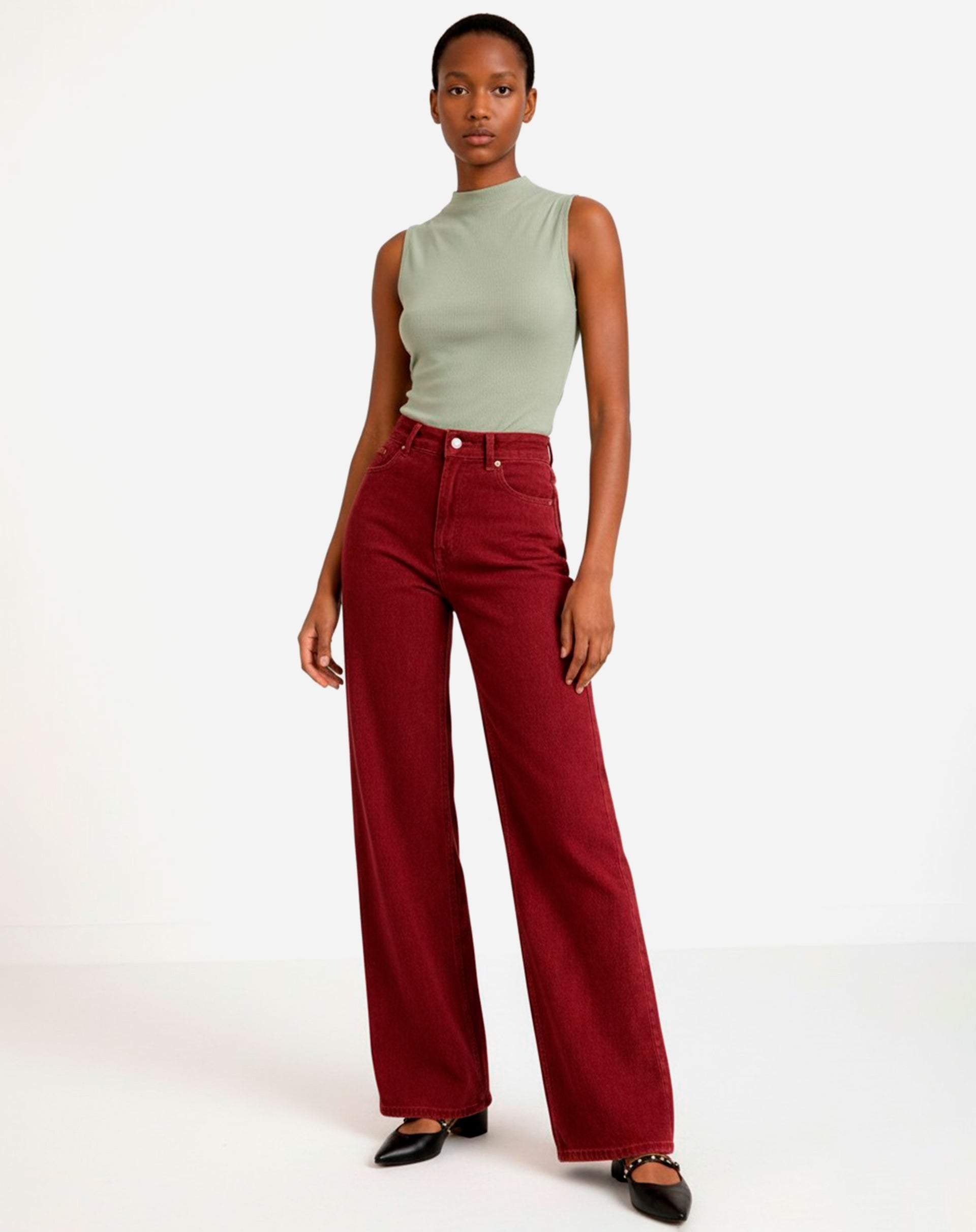 Blusa Gola Role de Malha - Verde