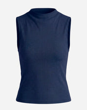Blusa Gola Role de Malha - Azul