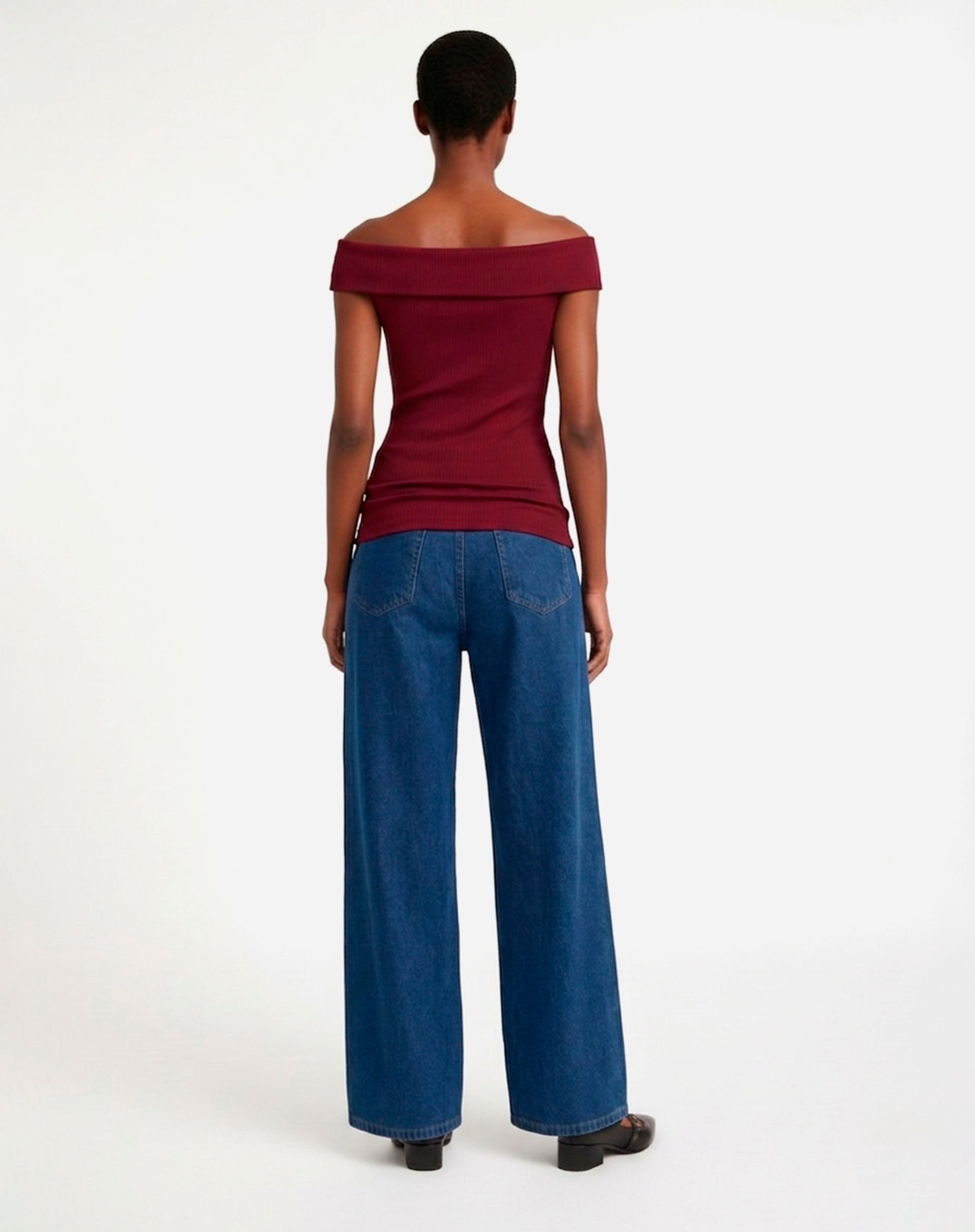 Blusa Ombro a Ombro - Vinho