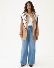 CALÇA JEANS WIDE CINTURA ALTA - AZUL CLARO