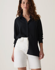 BERMUDA JEANS RETA - OFF-WHITE