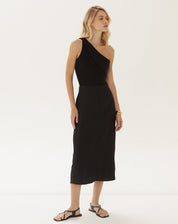 Saia Midi Tubo  - Preto