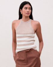 Regata Halter Neck de Tricot - Caqui