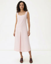 Vestido Regata Alfaiataria Midi - Rosa Claro