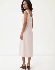 Vestido Regata Alfaiataria Midi - Rosa Claro