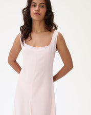 Vestido Regata Alfaiataria Midi - Rosa Claro