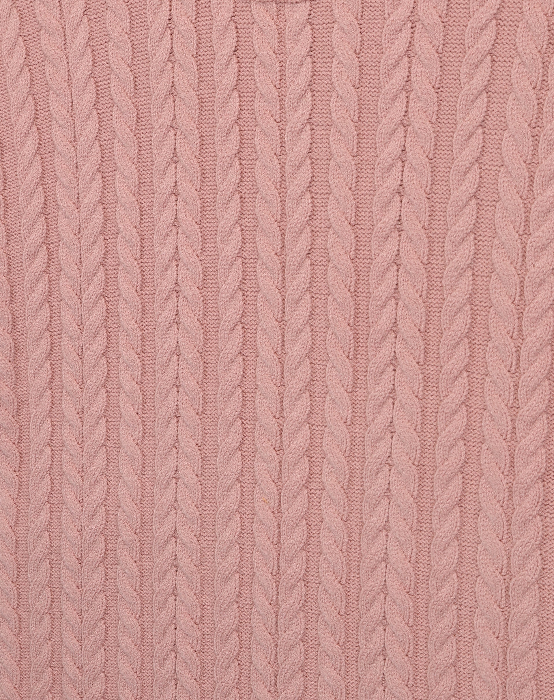 Suéter de Tricot Trançado - Rosa Claro
