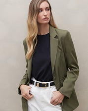 Blazer com Abotoamento Simples - Verde Militar