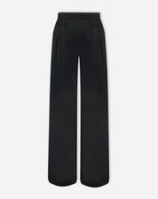 Calça Wide Leg com Pregas - Preto