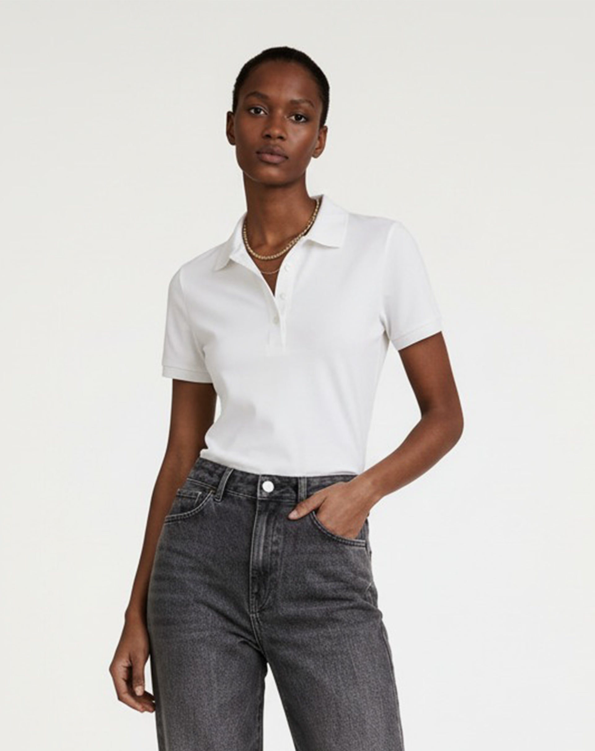 Camiseta Polo - Branco