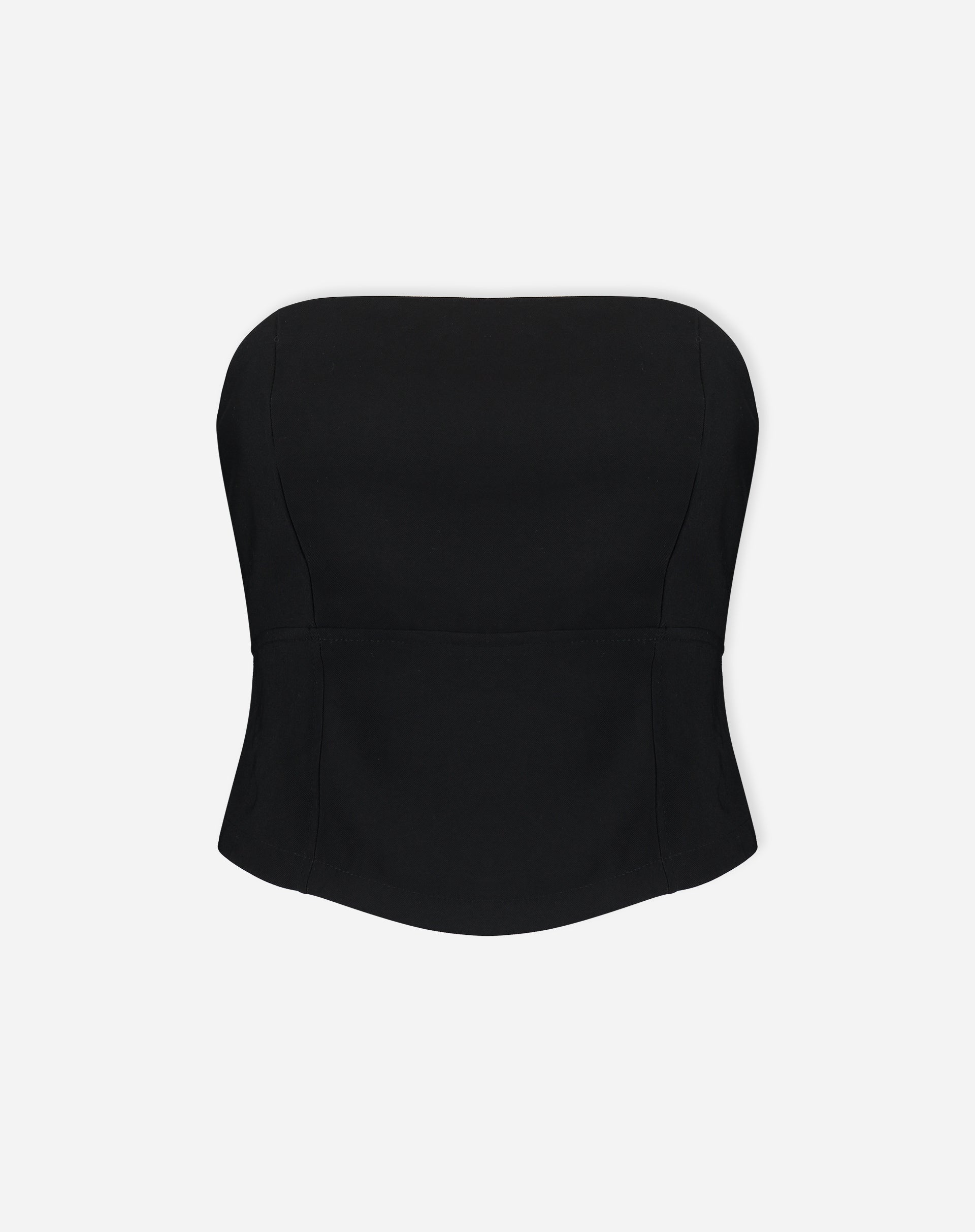 BLUSA SEM ALÇAS ALFAIATARIA - PRETO