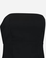 BLUSA SEM ALÇAS ALFAIATARIA - PRETO