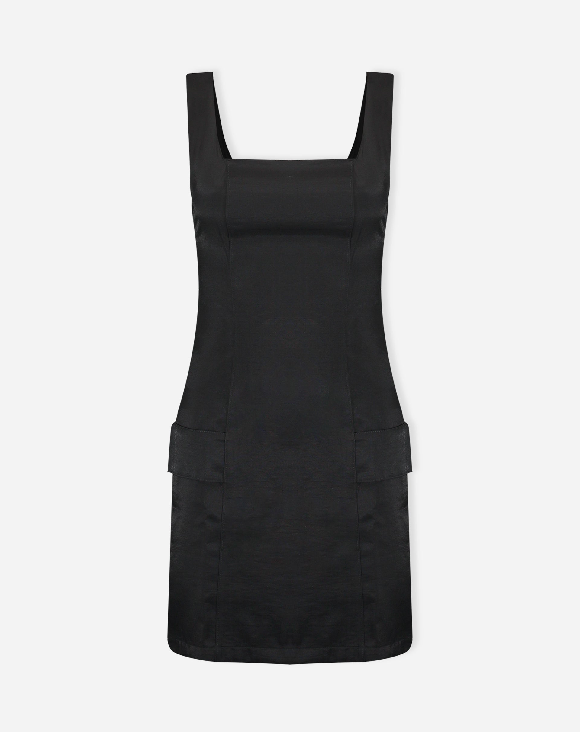 Vestido Curto Acinturado Alfaiataria - Preto