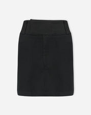 SAIA CURTA COM PASSANTES DE ALFAIATARIA - PRETO