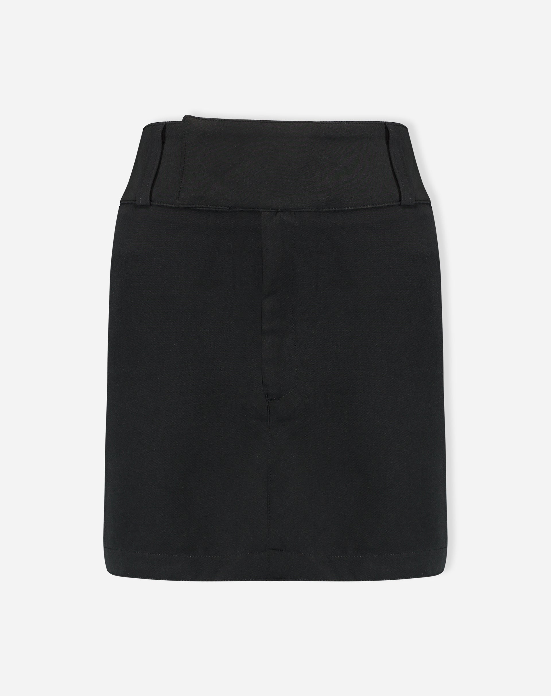 SAIA CURTA COM PASSANTES DE ALFAIATARIA - PRETO