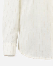 CAMISA MANGA LONGA BARRA ARREDONDADA - OFF-WHITE