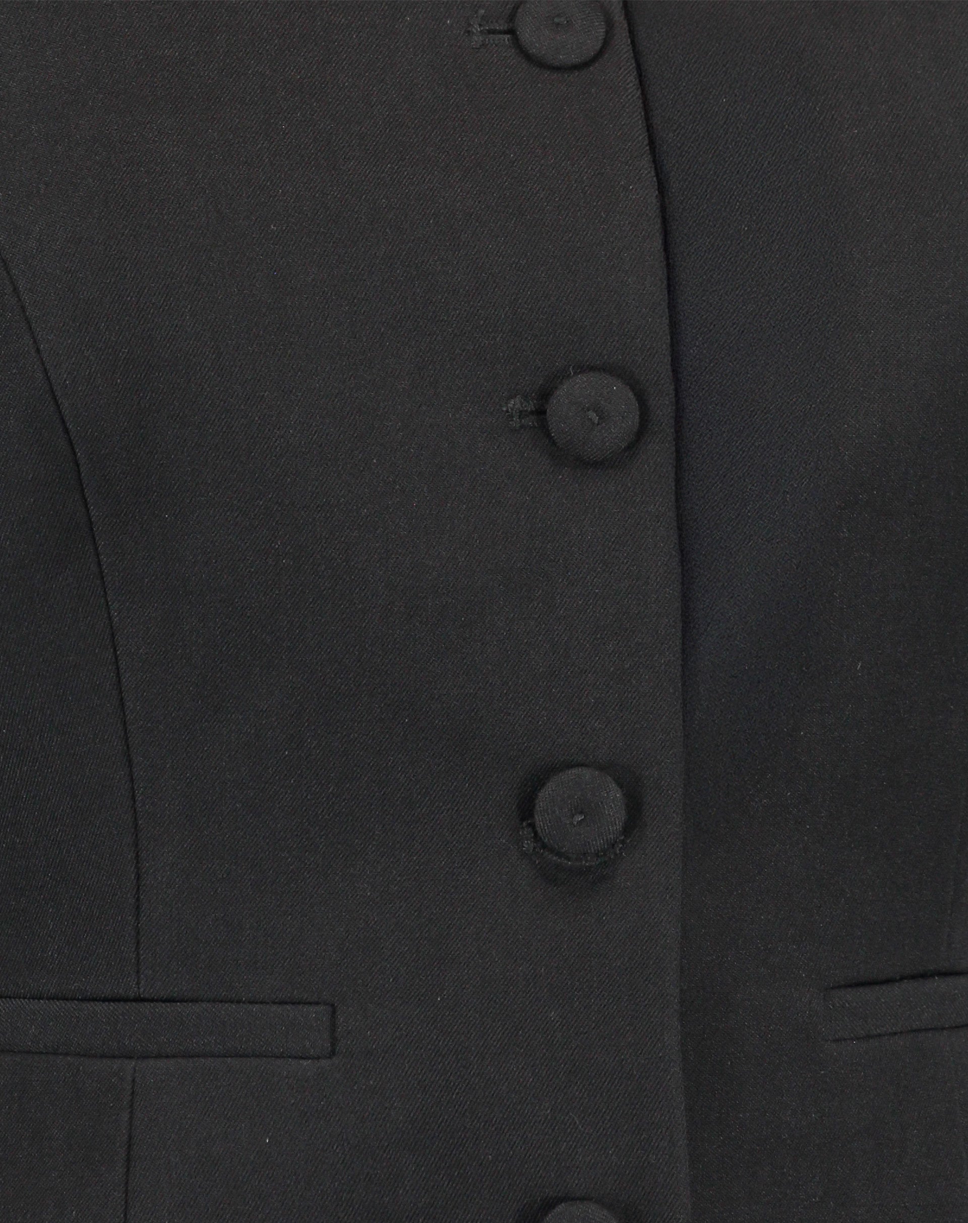 COLETE SLIM COM BOTÃO FORRADO ALFAIATARIA - PRETO