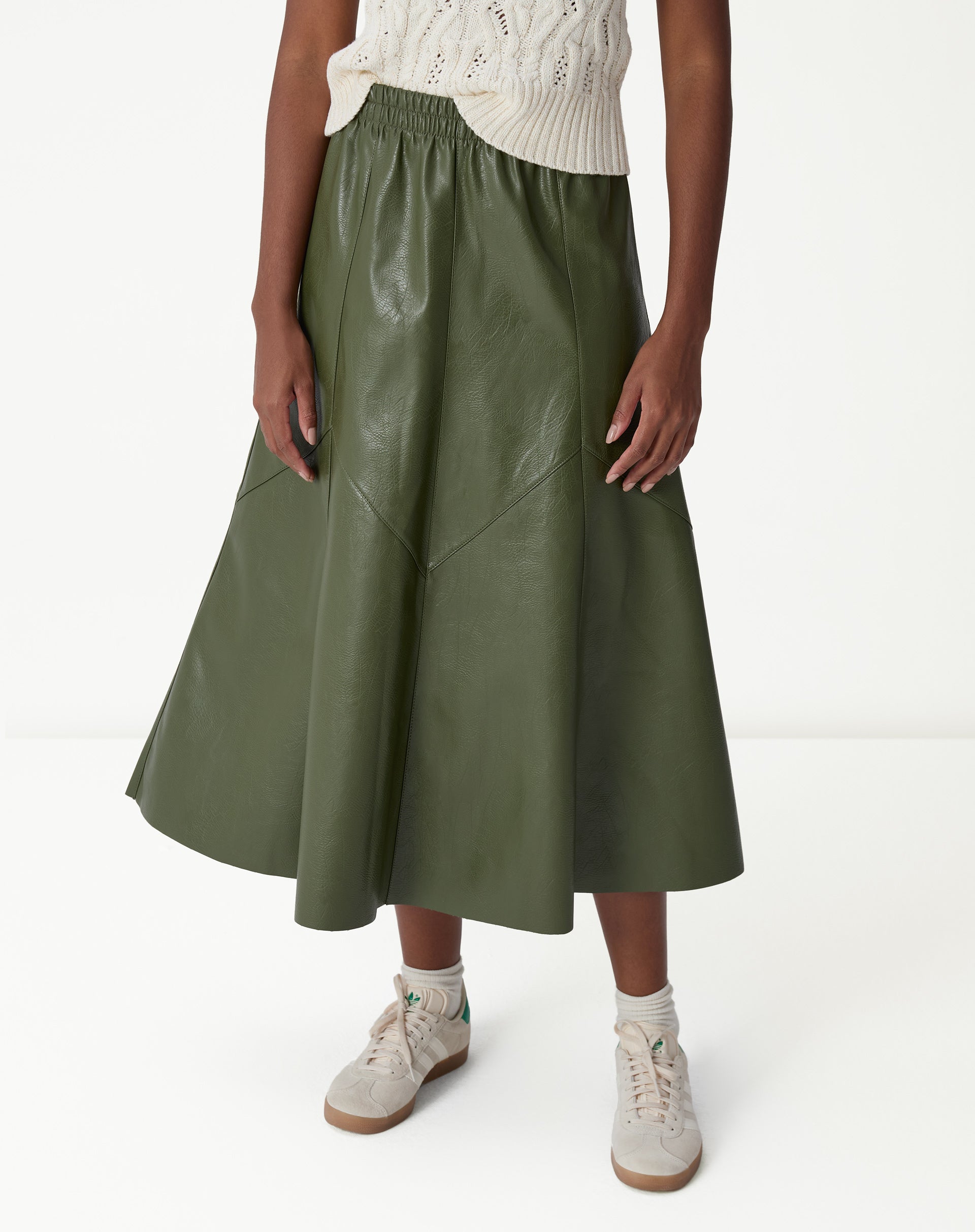Saia Midi Statement Essential  - Verde Militar