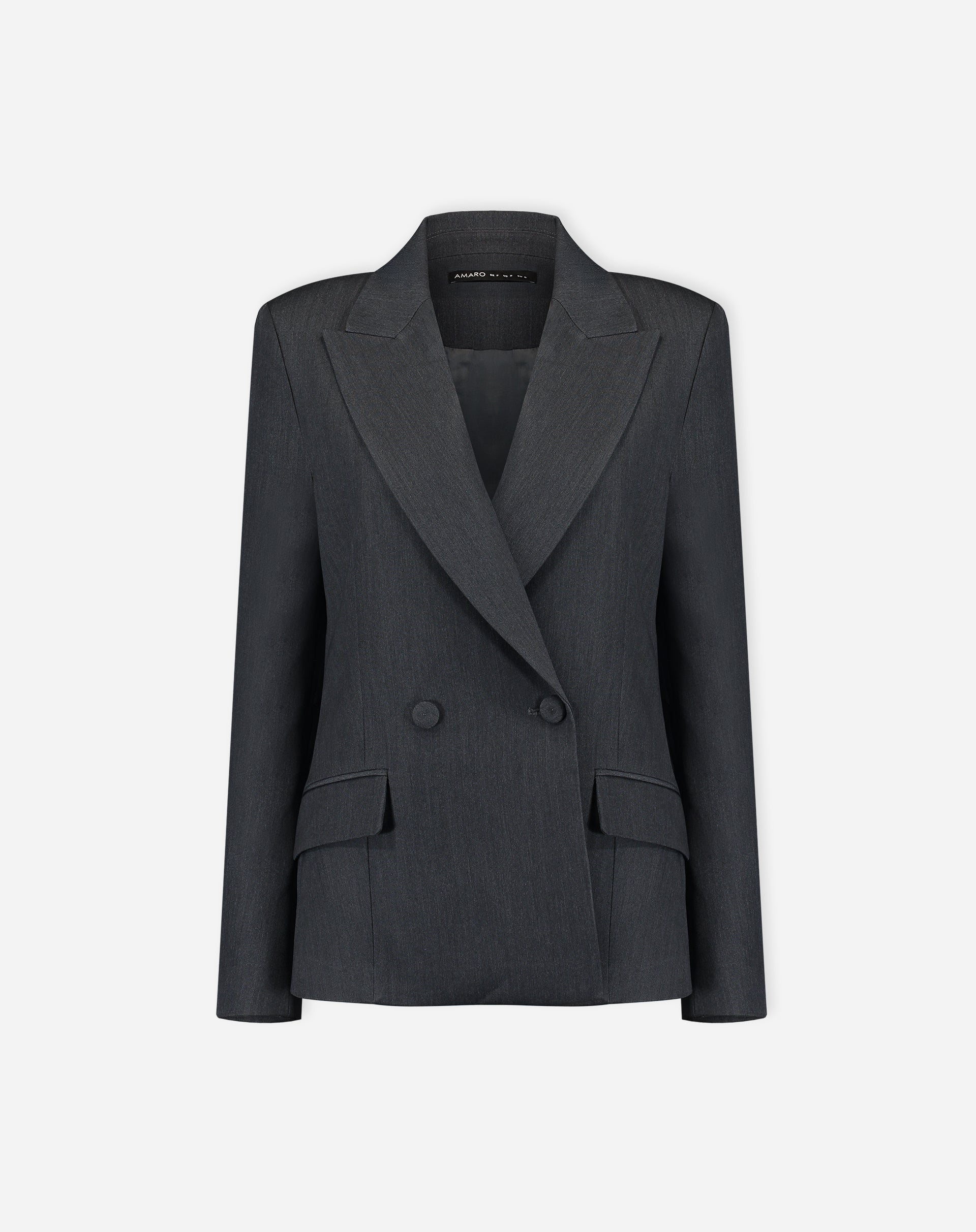 BLAZER SLIM ABOTOAMENTO DUPLO ALFAIATARIA - CINZA